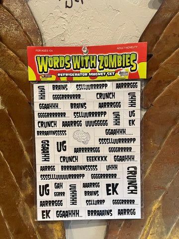 Words With Zombie Magnet Set