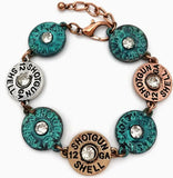 Bullet Shell Rhinestone Chain Bracelet