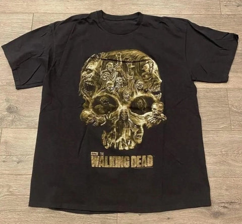 T-shirt The Walking Dead - Walker Skull (crâne De Zombie) - Taille 3XL - Noir - Occasion Bon état
