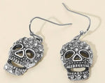 Rhinestone Skull Earring