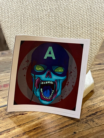 What If Zombie Cap Sticker
