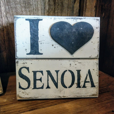 I (Heart) Senoia - Wood Sign