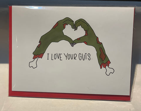 Love Your Guts Valentines Card
